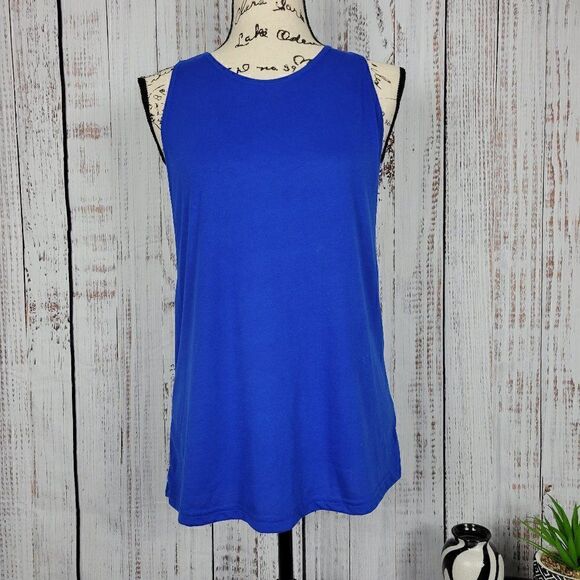 Adidas Women's X-Large Blue Athletic Gym Muscle Tank Top - Picture 2 of 6